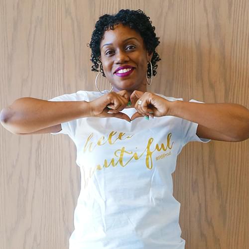 White Women's Tee, Gold Foil