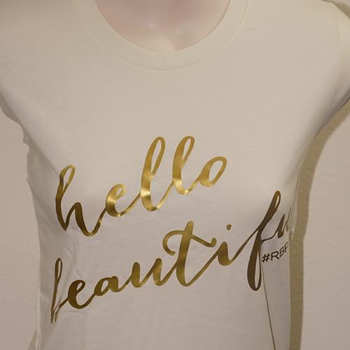 Ivory Women's Tee, Gold Foil