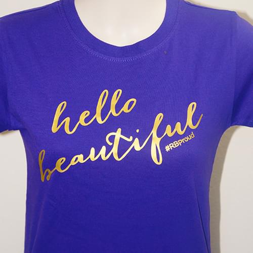 Purple Women's Tee, Gold Foil - Image 2