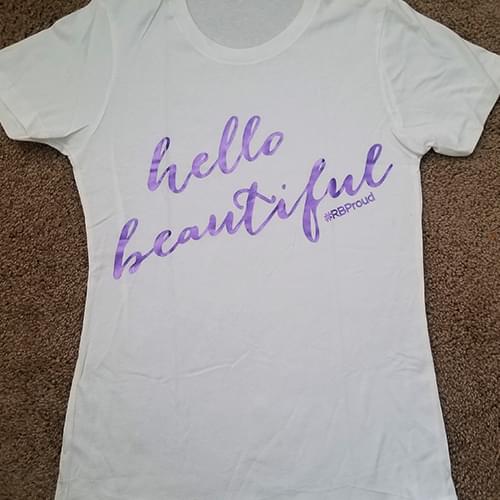 Black Women's Tee, Purple Foil - Image 2