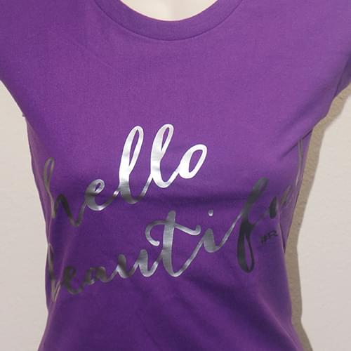 Purple Women's Tee, Silver Foil