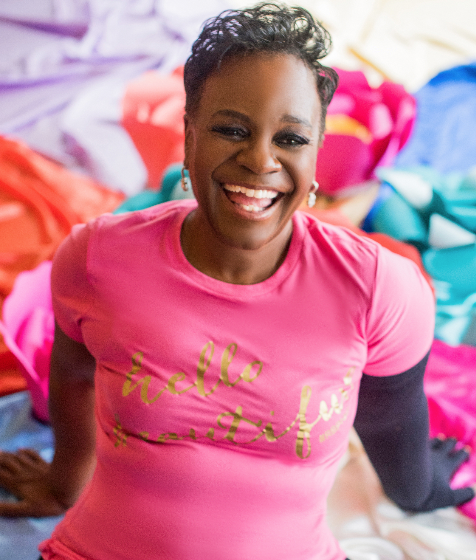 Pink Women's Tee, Gold Foil - Image 2